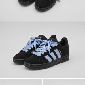 Adidas Black and Light blue Sneakers